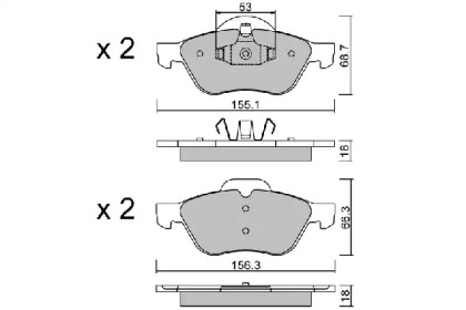 Комплект тормозных колодок BPRE-1010 AISIN